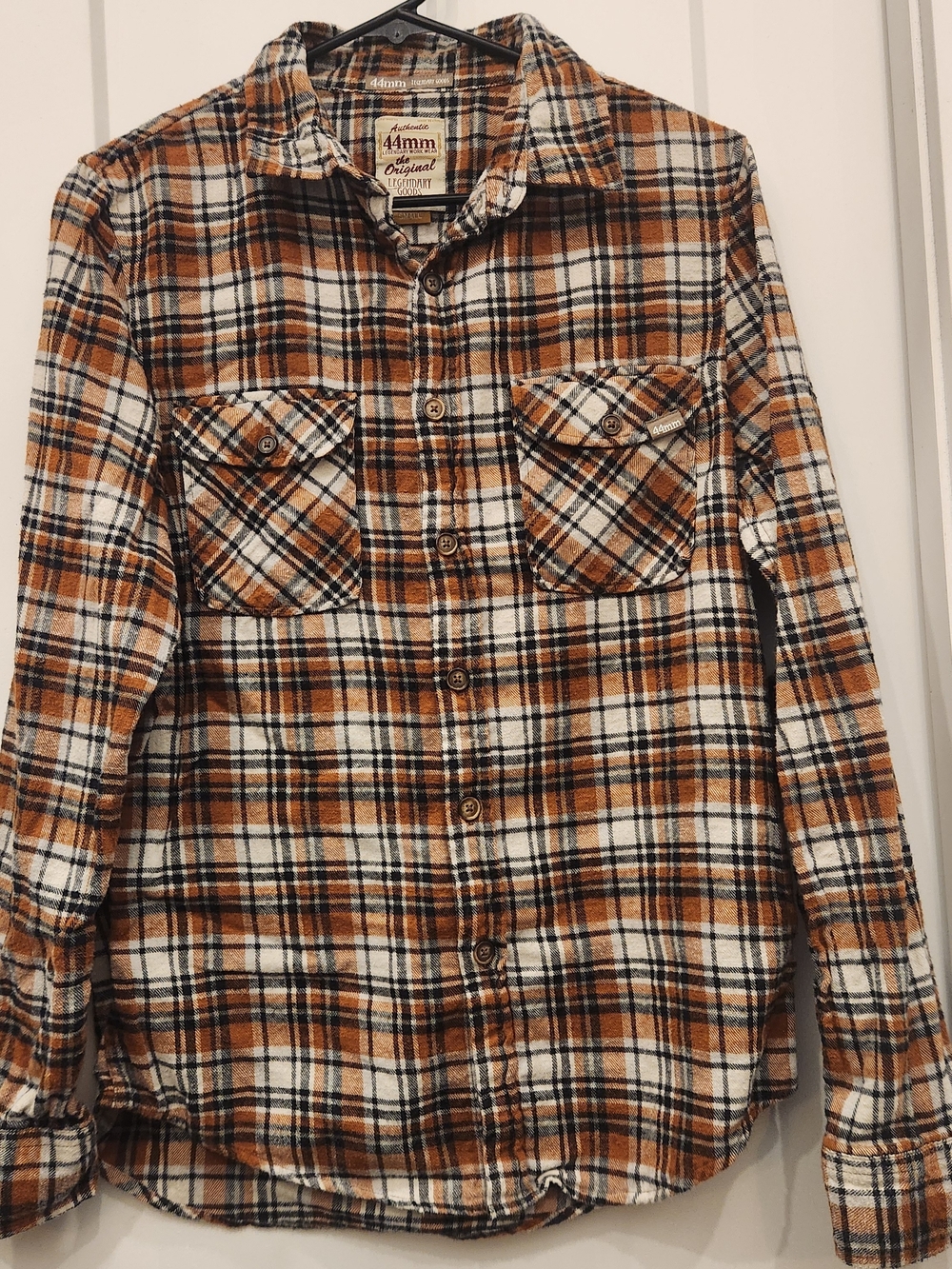Men’s Brown Plaid Button-Down Shirt